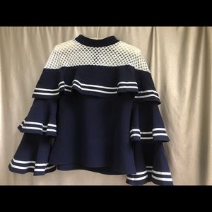 Nautical Navy and white top